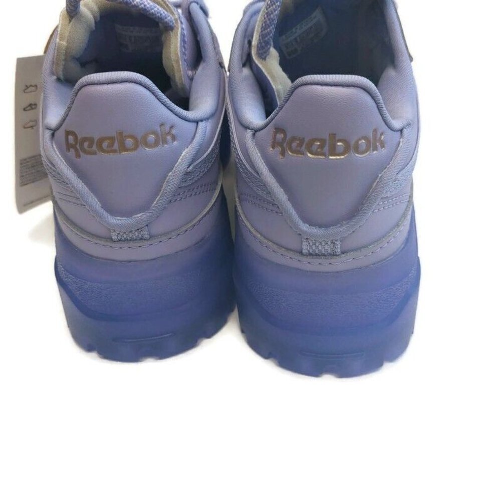 Reebok Youth 5.5Y Womens 7 Club C Cardi B Leather Sneakers Shoes Crisp Purple - Picture 6 of 8